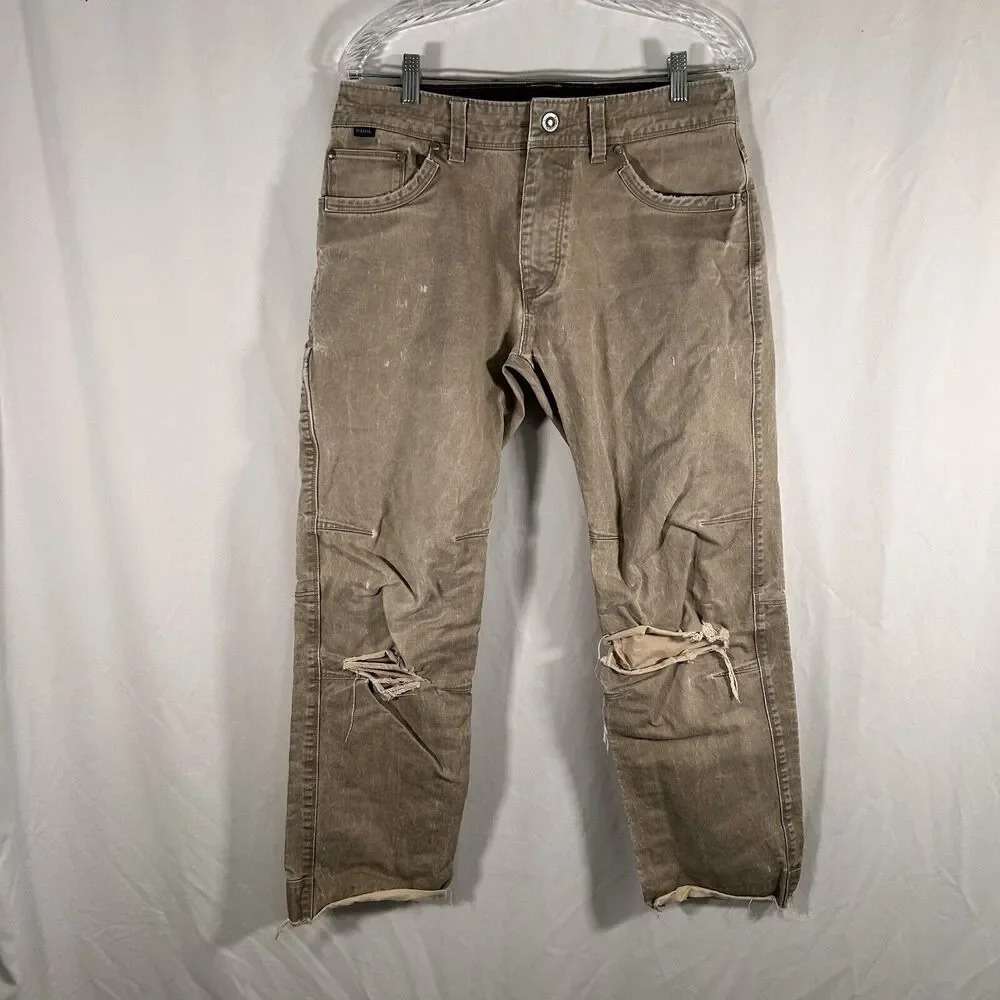 Kuhl Jeans Men's 32x30 Beige Denim Distressed Vintage Patinadve Hiking Pants